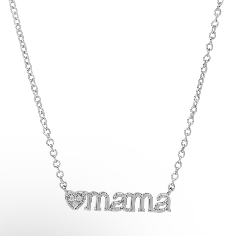 Silver 'Mama' Heart Necklace